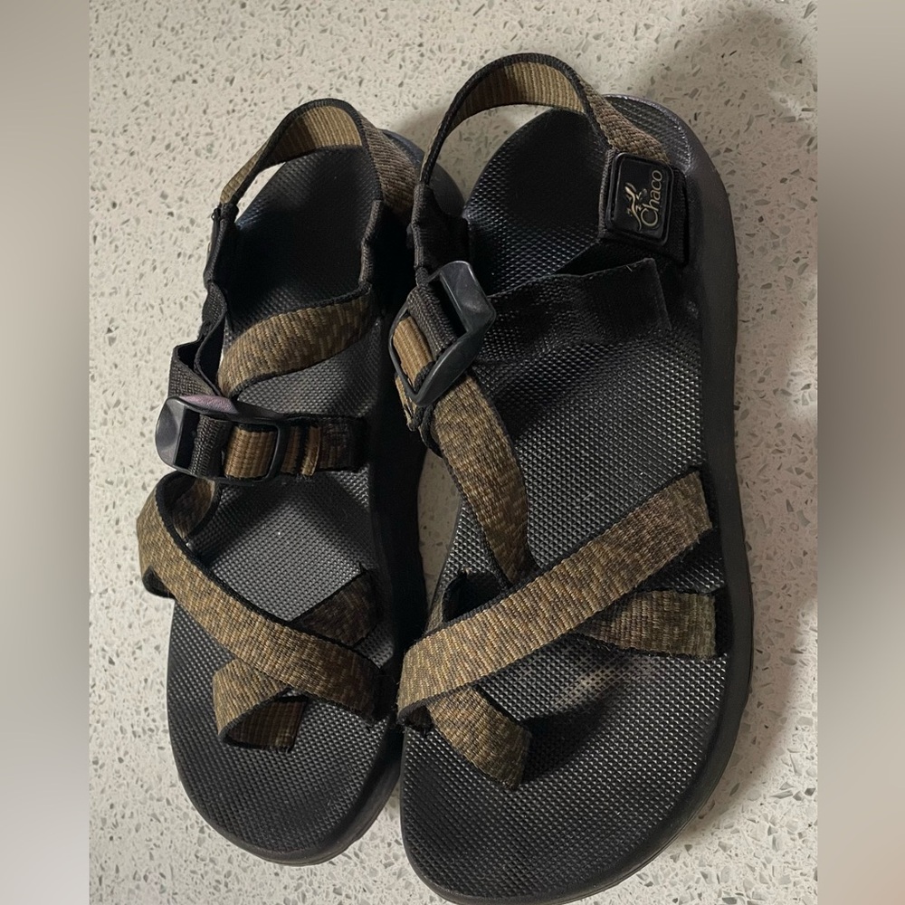 Chaco Black and Tan Adventure Sandals